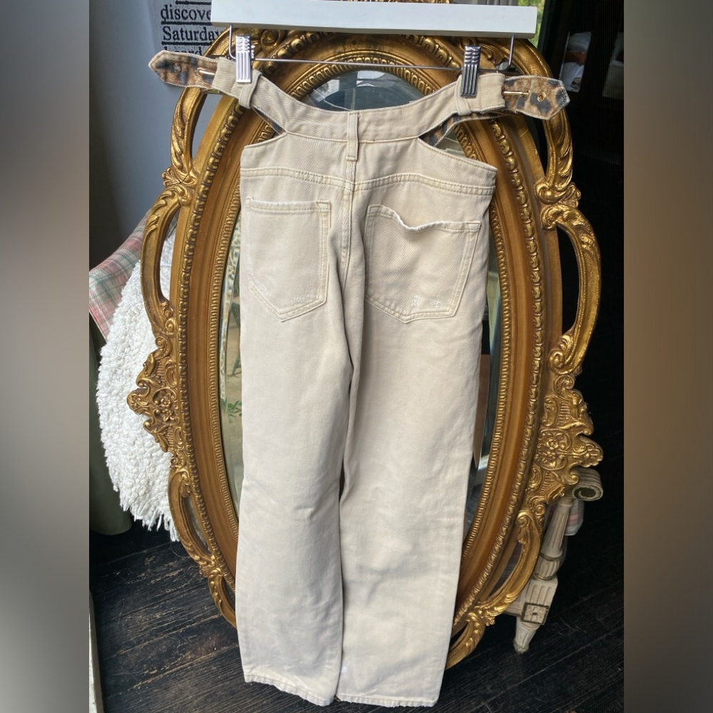 SER.O.YA/SEROYA Beige Flare & Wide Leg Jeans